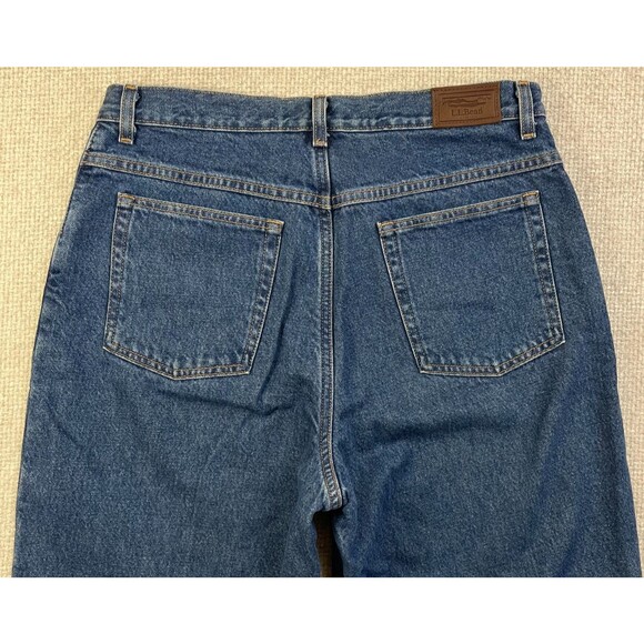 L.L. Bean Jeans Women's 14R Lined Relaxed Fit Blue Denim Medium Wash - Picture 4 of 11